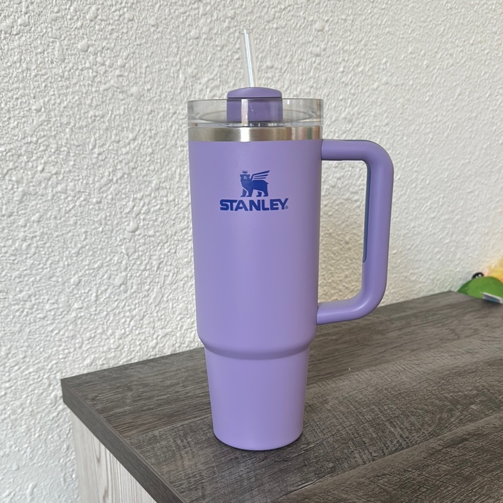 Stanley Purple Tumbler with Straw